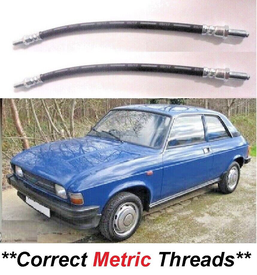 FRONT BRAKE HOSES x2 (Austin Allegro) (1973- 82)